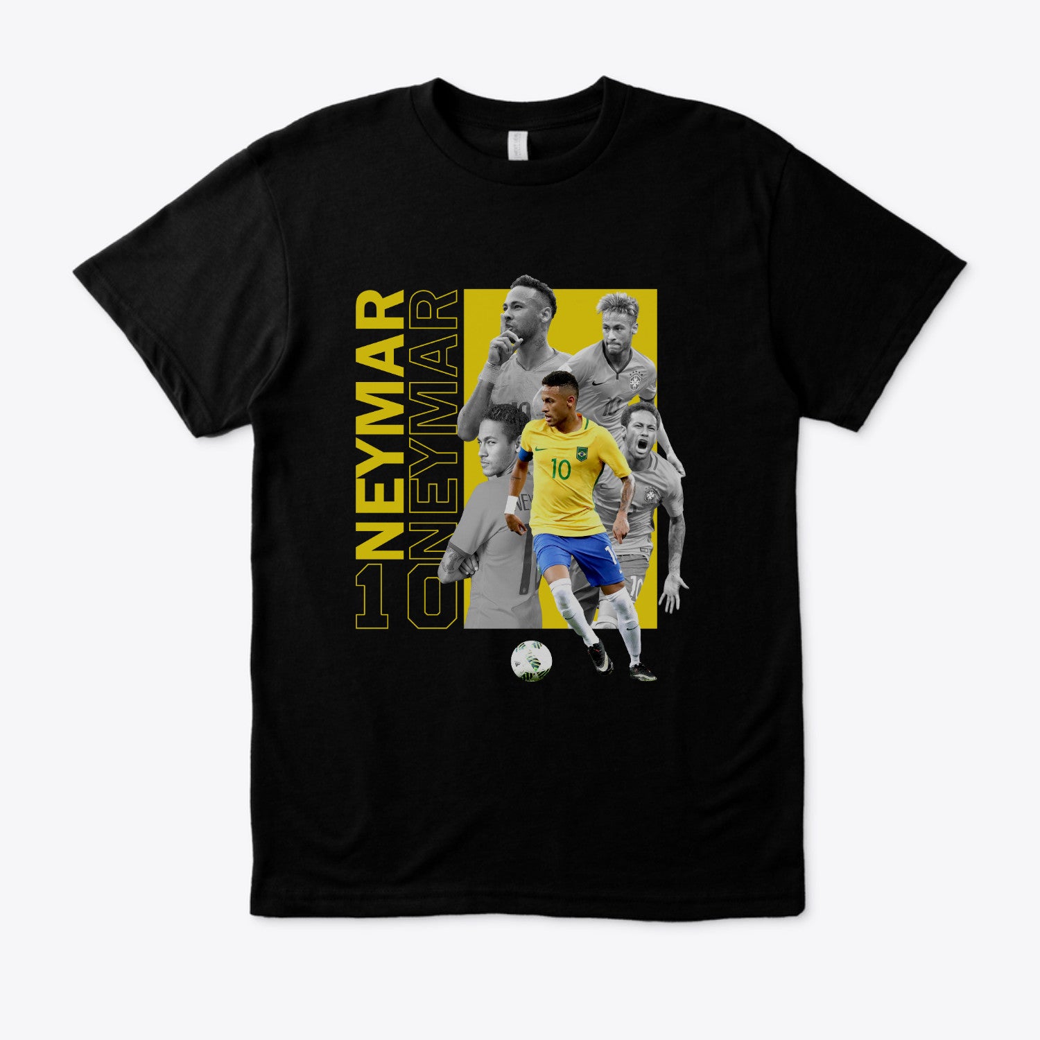 Neymar JR Brazil Tee (YELLOW BLACK) - Limited Time